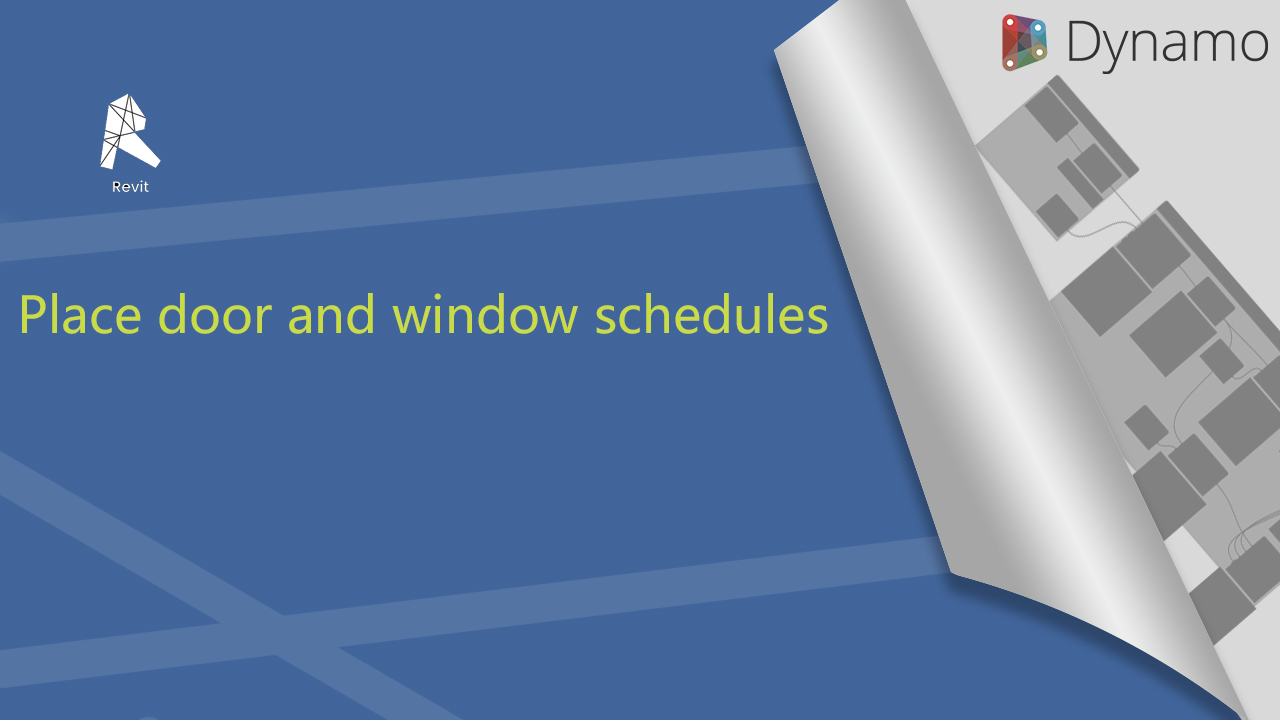 Place door and window schedules